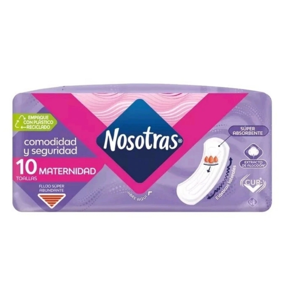 Nosotras Maternity Pads - 10 Count